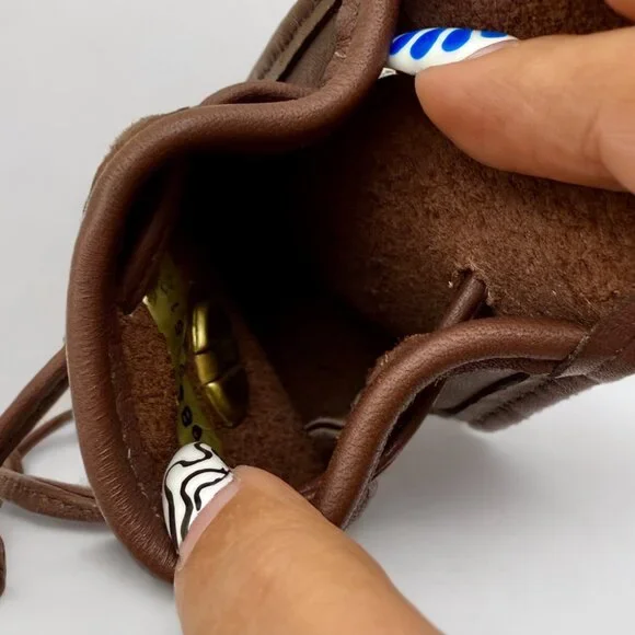 Vintage Coach Mahogany Brown Mini Turnlock Daypack Key Fob Keychain - Picture 8 of 10